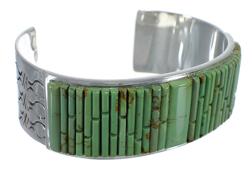 Southwest Sterling Silver Turquoise Cuff Bracelet CX49423